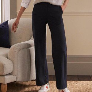Boden navy wide leg ponte knit trouser pants 12